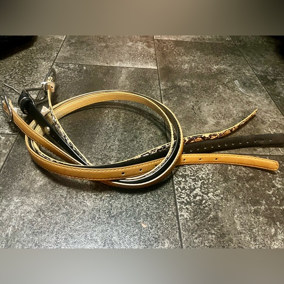 Chicago* New! 3 pack Steve Madden Skinny Belts - Picture 3 of 6